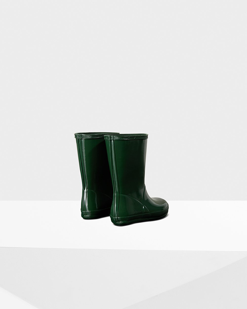 Hunter Niños Original First Classic Gloss - Botas de Lluvia Verde - 925-VGMAJS